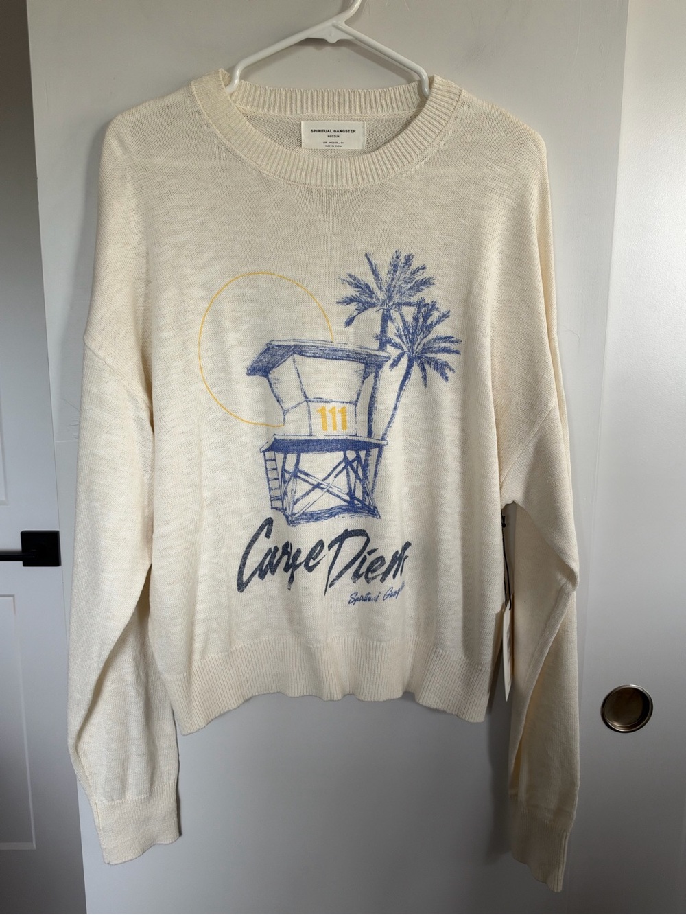 NWT Spiritual Gangster Carpe Diem Venice Sweater Size Medium